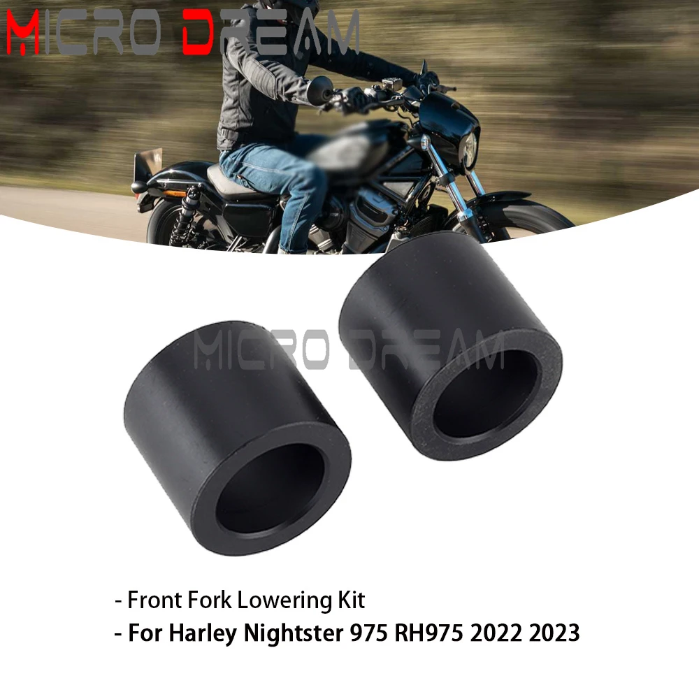 

Аксессуары для мотоциклов, передняя вилка, нижний материал POM, комплект опускания 30 мм для Harley Nightster 975 Nightster 975 RH975 RH975 2022-23