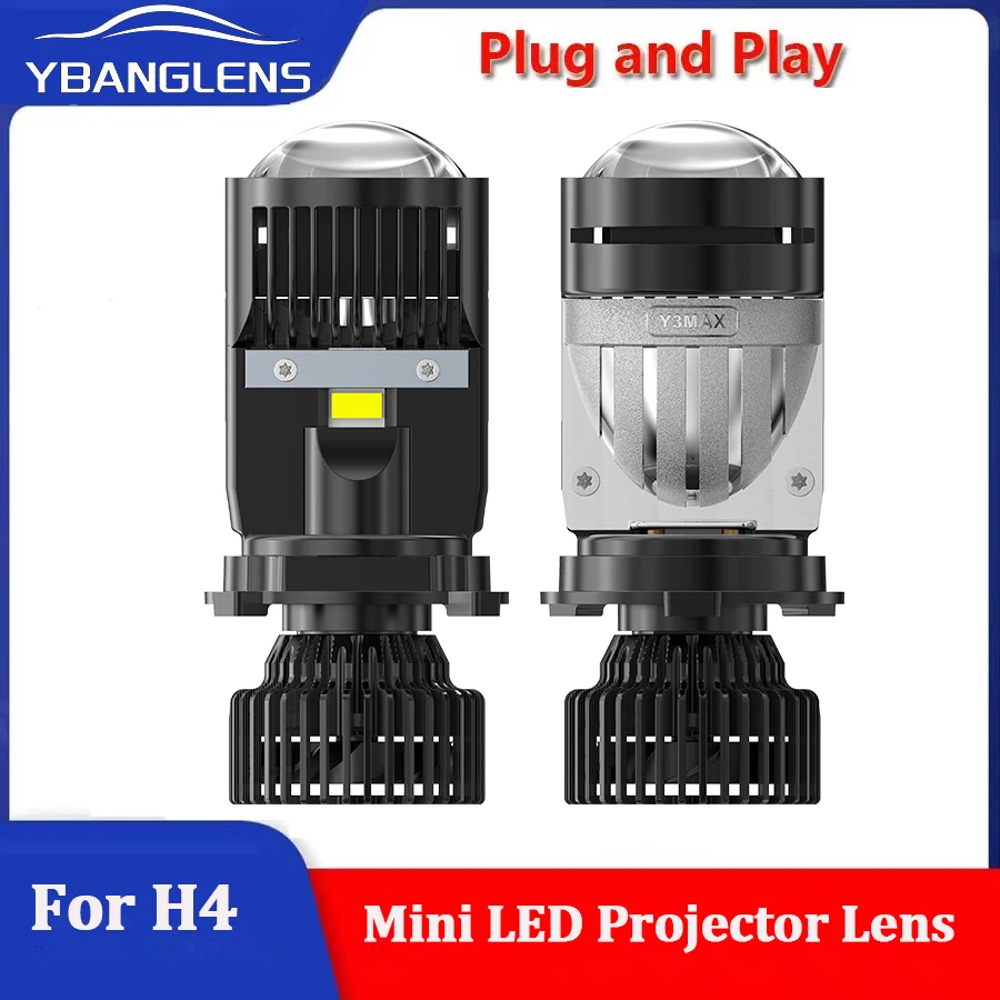 

Y3 APP H4 LED Headlights Car H4 Mini Projector Lens 3000K-6000K Arbitrary Dimming Wireless App Control 30000LM Hi Low Beam Bulb
