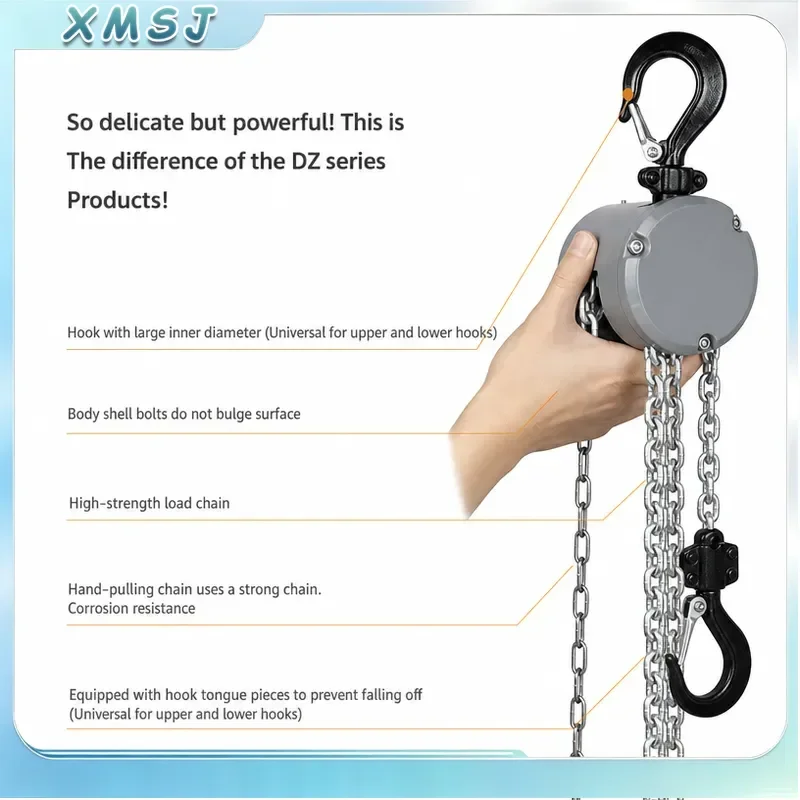 Mini Hand Chain Hoist 0.25 0.5 Ton 3m Lift Portable Manual Lever Block Hook Mount CE Certified Heavy Duty Lifting Tool