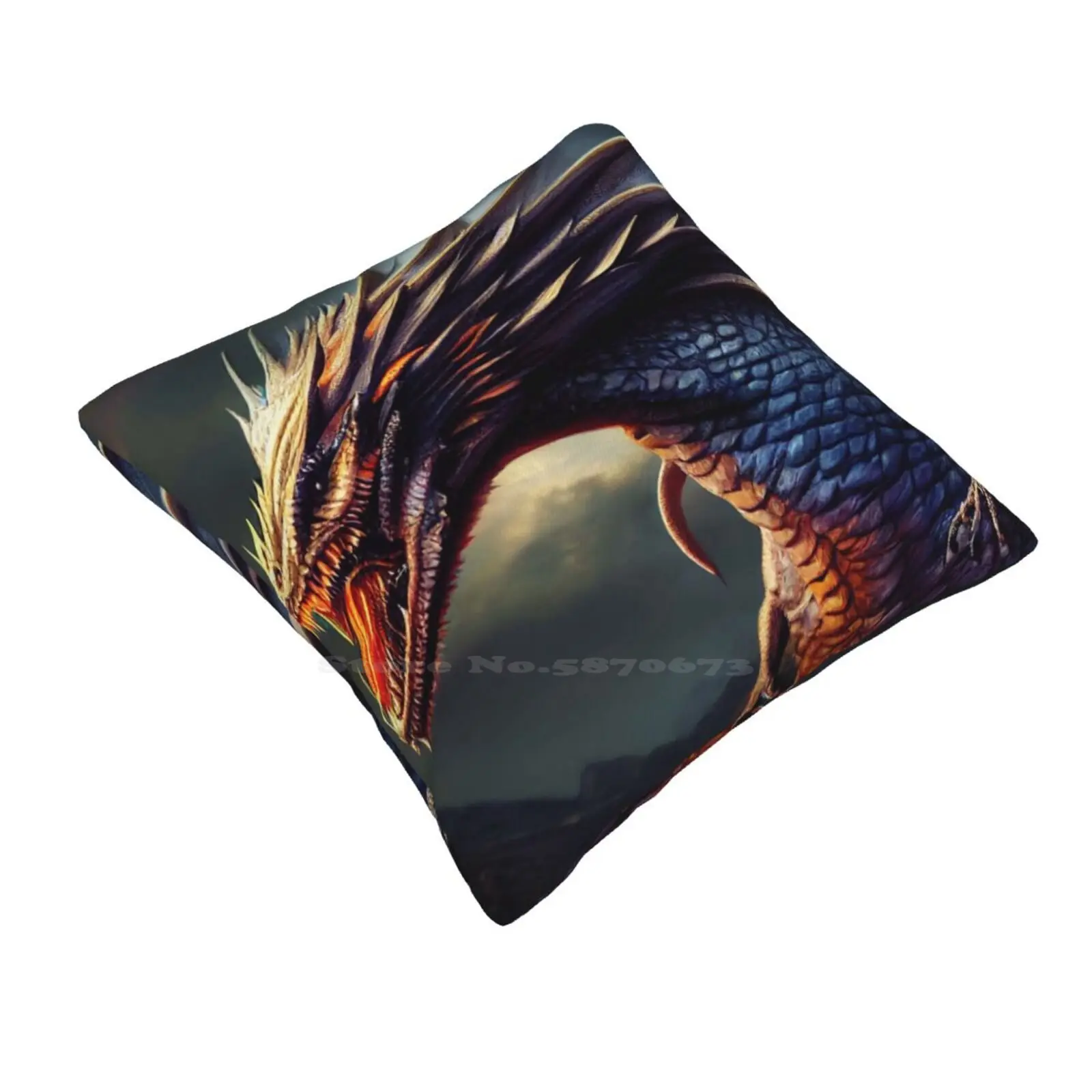 Mythical Dragon , Thrones Inspired. Dragon Rider #3 Throw Cushion Pillow Cover Quest Mission Flying Dragon Mythical Creatures