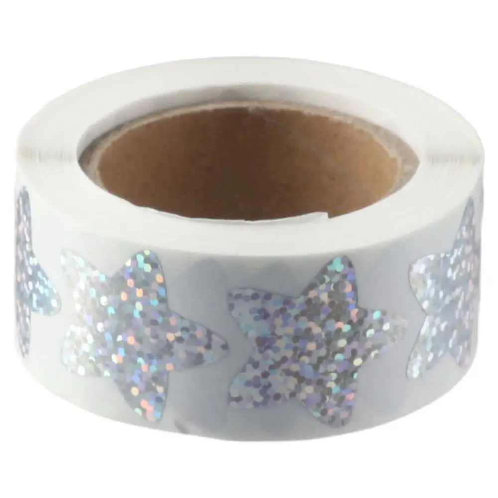 Stickers 500Pcs Tag Paper Multicolour Decoration Sealing Sticker Label Gold and Silver Classification Label Party