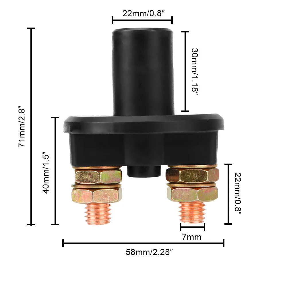 Red Key Cut Off Battery Main Cut Off Kill Switch Vehicle Car Modified Isolator Disconnector 12V 24V Car Power Switch