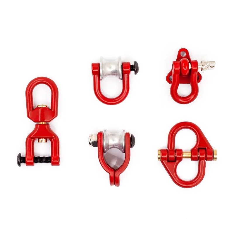 RC Car Metal Trailer Tow Hook Chain Accessories for 1:10 Model Crawler TRX6 Axial SCX10 90046 AXI03007 Redcat MST