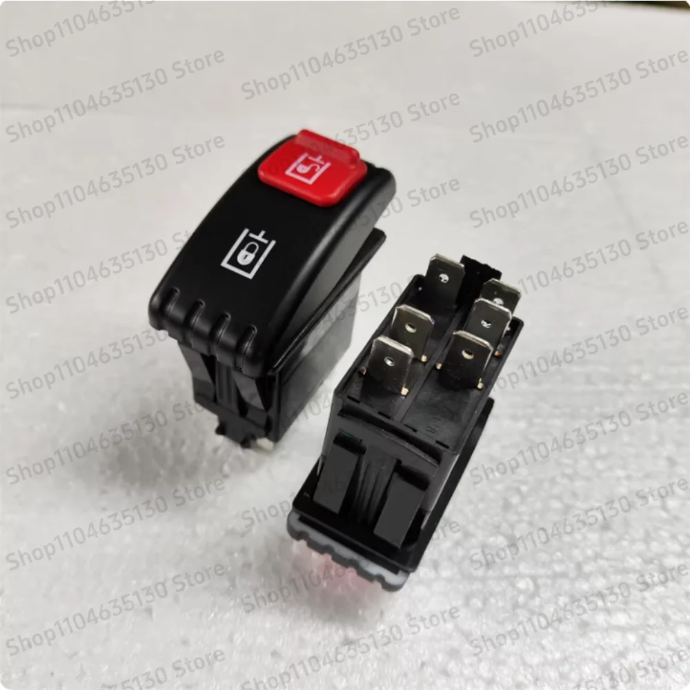 2pcs for Liugong excavator tractor agricultural machinery hydraulic lock switch waterproof rocker ship type switch