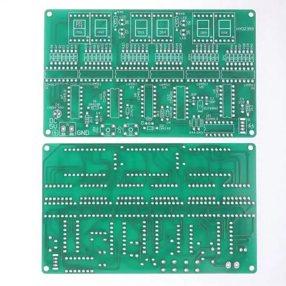6 Digit DIY Clock Kit for Soldering Practice Electronics Learning Project for Students and Hobbyists No Microcontroller Required