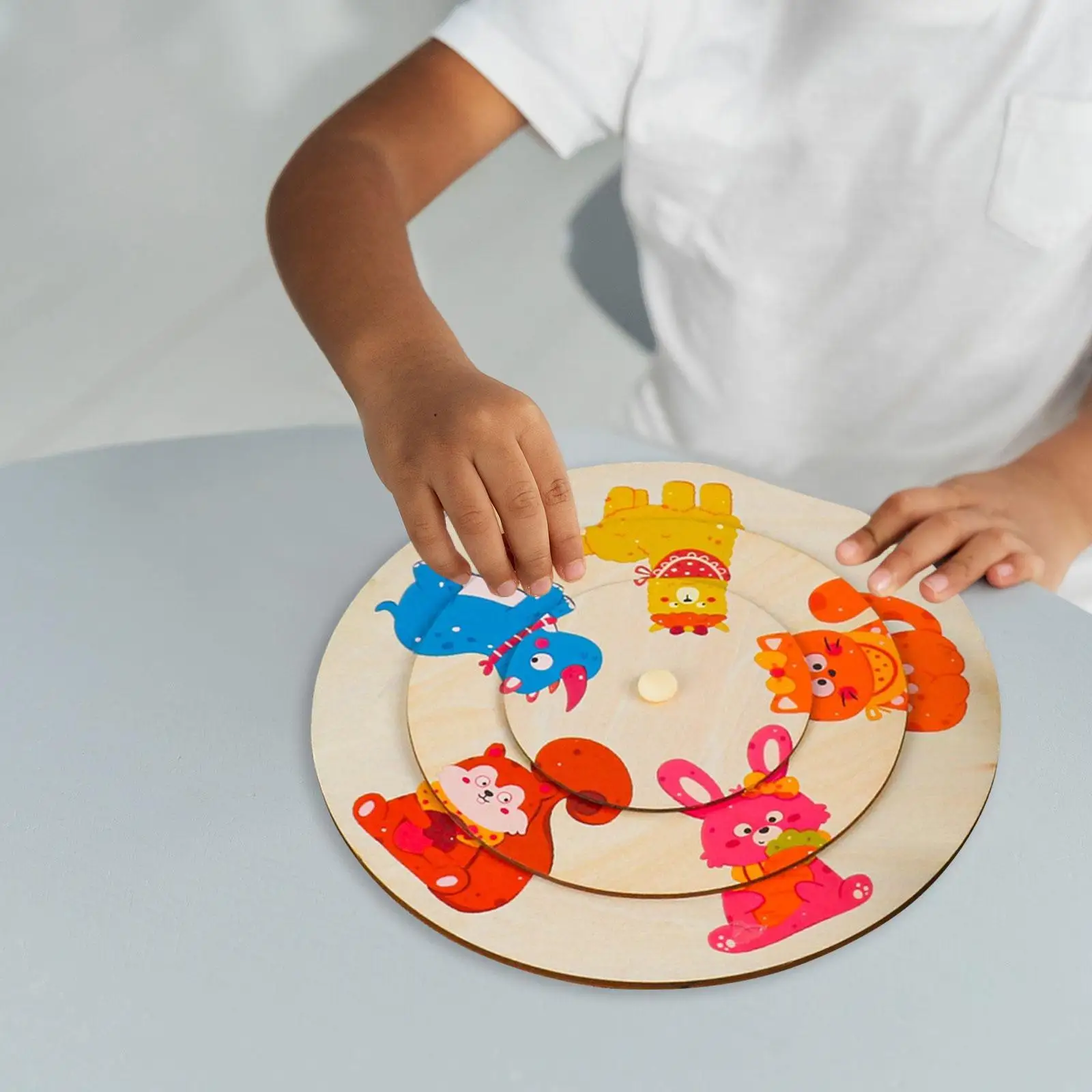 لعبة ألغاز خشبية متطابقة تعلم الألوان للأطفال الأولاد والبنات من عمر 2 إلى 5 سنوات #2