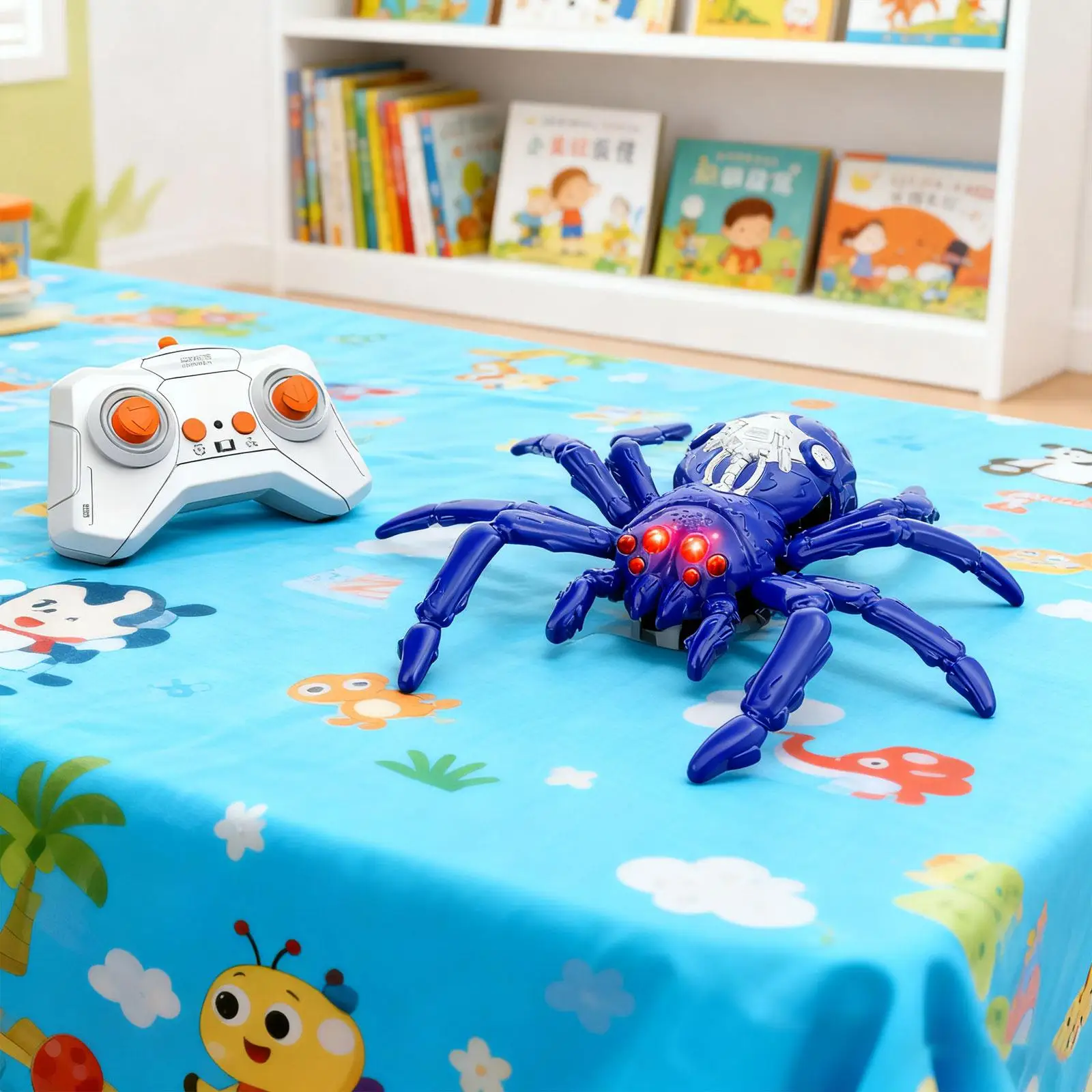 

Realistic Remote Control Spider Electronic Toy Crawling Plastic Rechargeable LED Eyes Fun Birthday Gift for Boys Girls