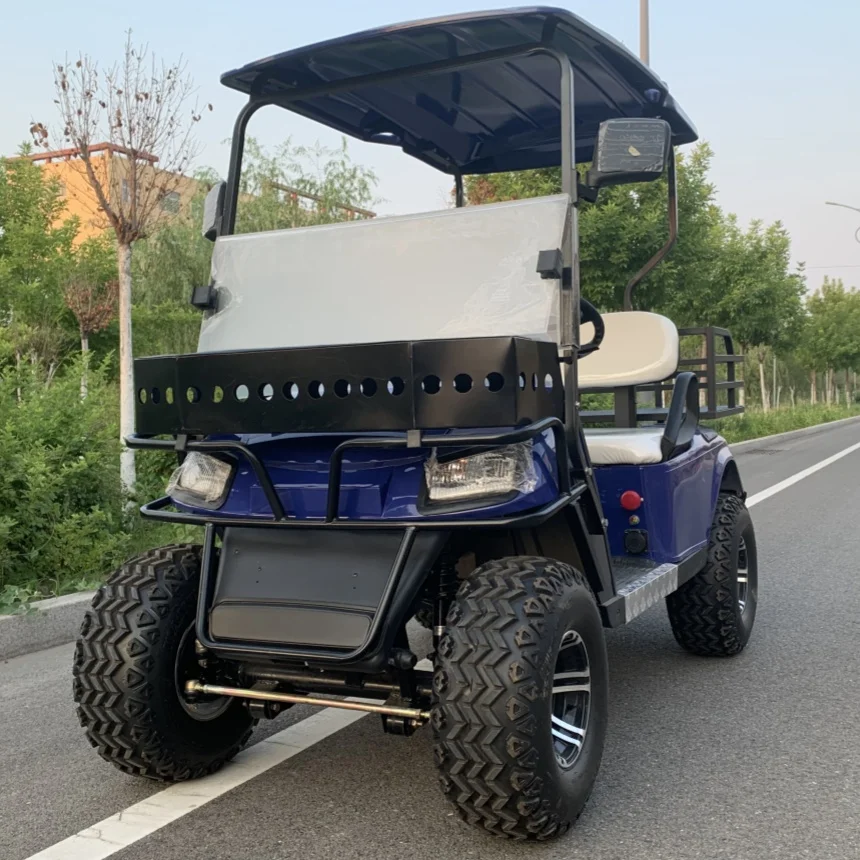 Smart Design Electric Golf Cart Model E 6 Seat With 12-Inch Off-Road Tires Folding Windshield  Electric Sightseeing Golf Cart