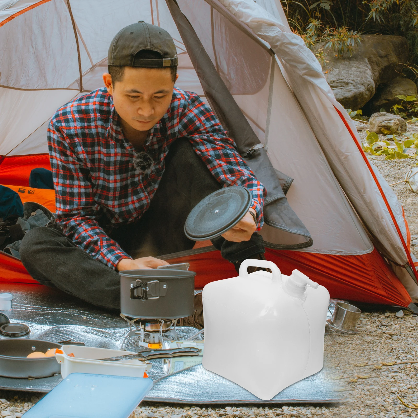 

Portable Water Container Large Capacity Collapsible Storage Bag Foldable Bucket Camping Hiking Travel BBQ Outdoor Activities