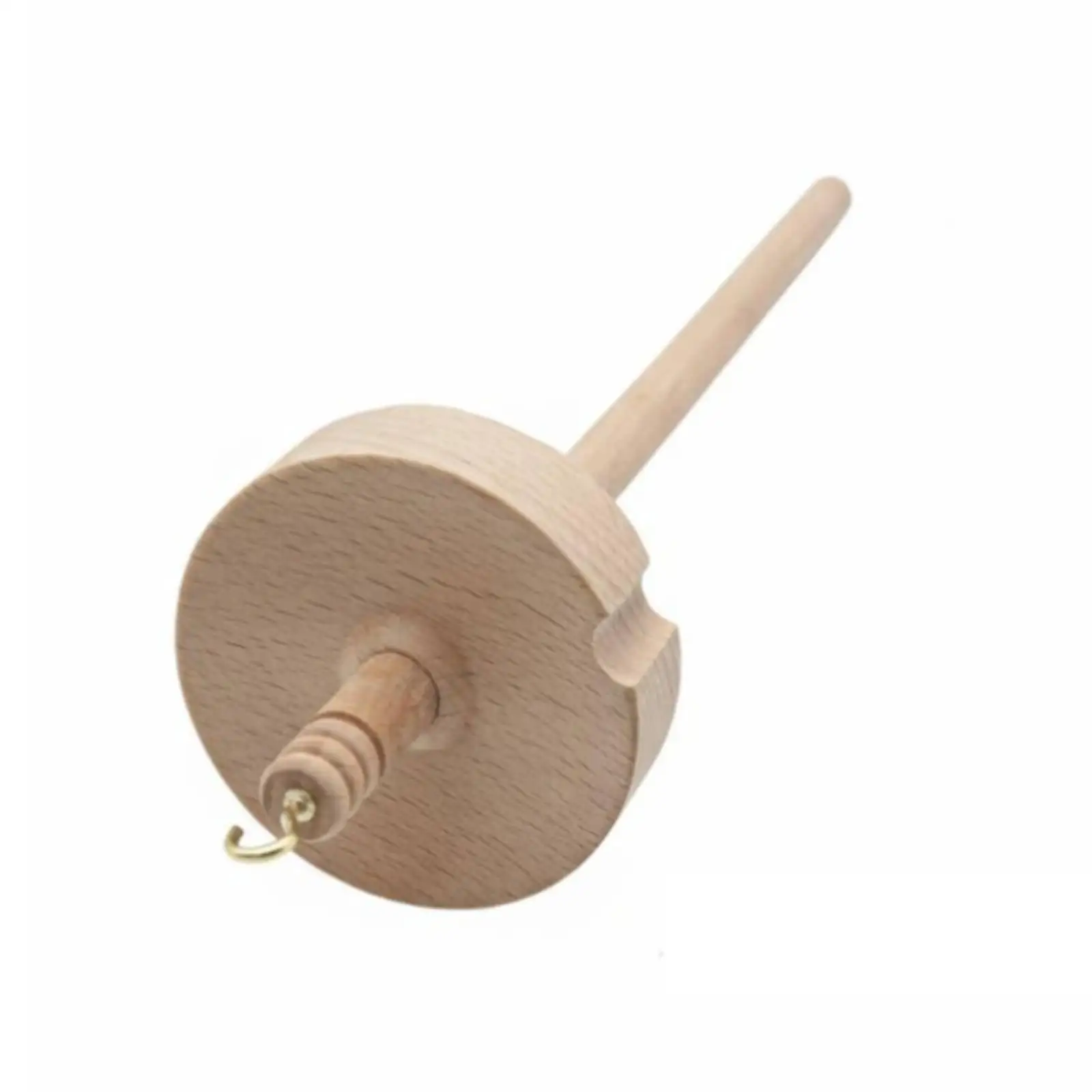 Fiber Drafting Spindle Wooden Top Whorl Hand Tool for Custom Yarn Blending Wool Colors