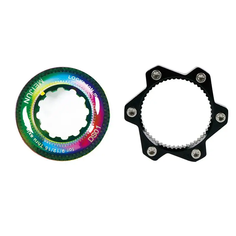 Road Bike Disc Brake Rotor Adapter Center Lock to 6 Bolt Lock Ring Universal Fit for Mountain Cycling Brake Parts