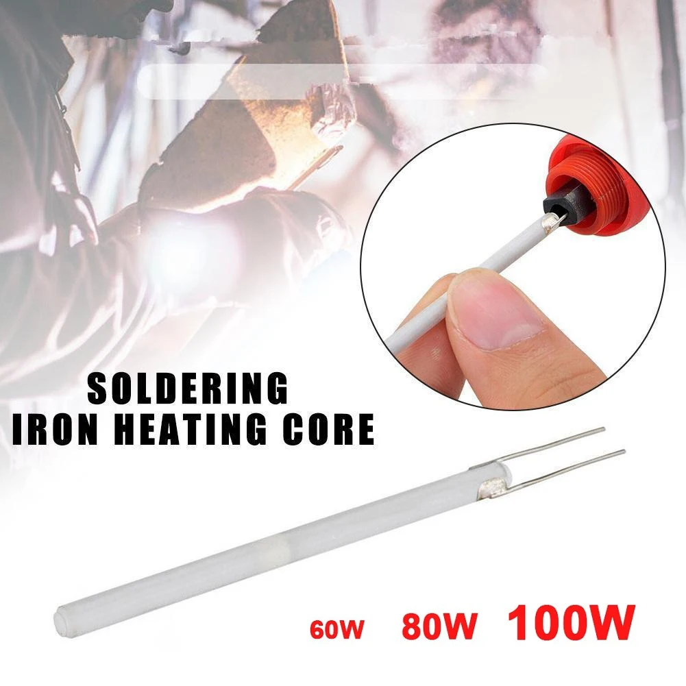 

220V 80/60/100W Adjustable Temperature Electric Soldering Iron Core Heater Ceramic Internal Heating Element For 908 908S Solder