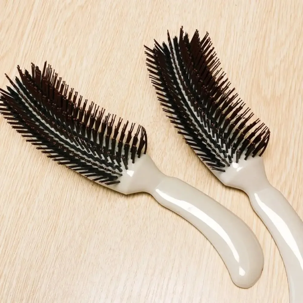 Plastic Curly Brush S-Shaped Design Soft Bristles Scalp Massage Comb Wet Hair Compatible Anti-Frizz Hairdressing Comb
