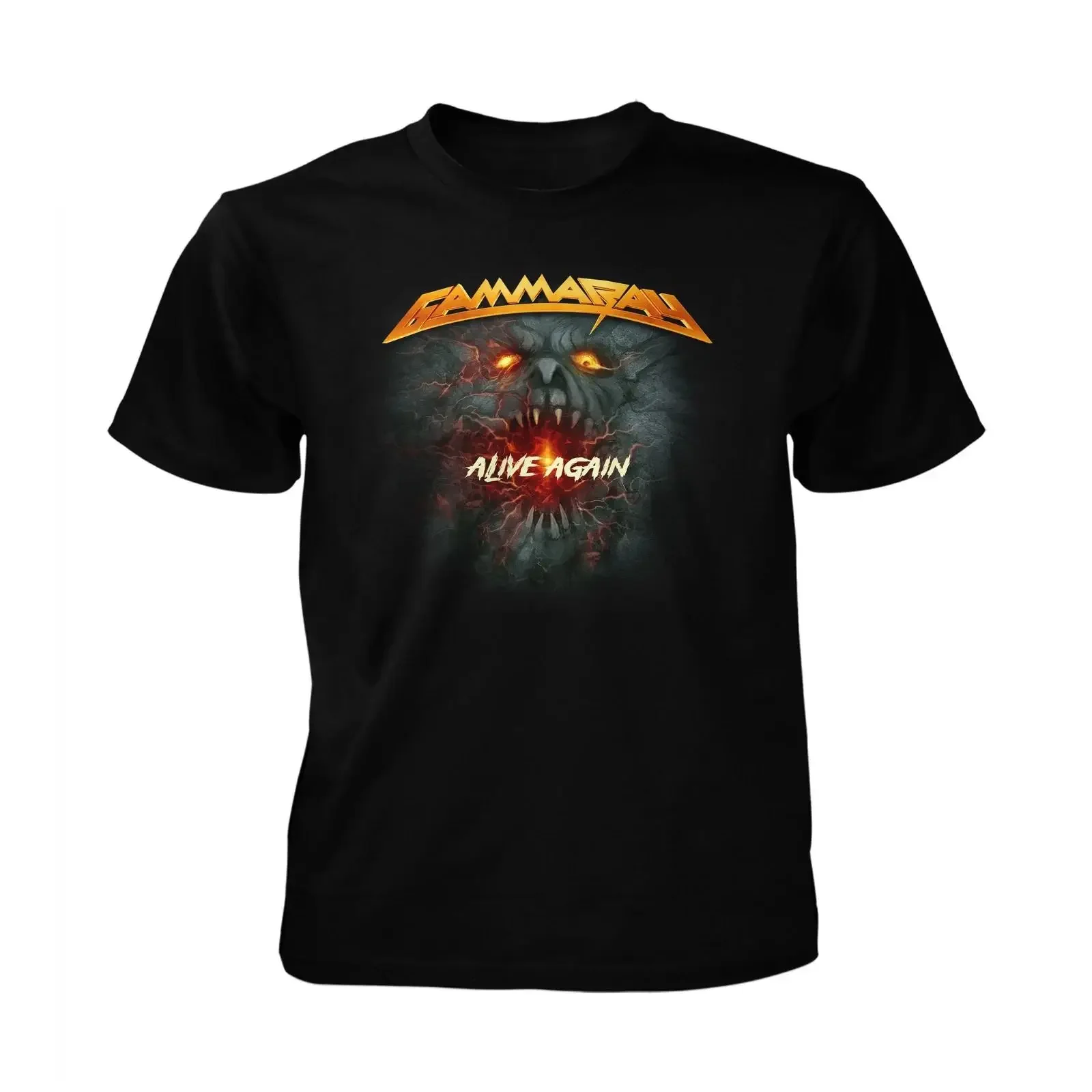 Gamma Ray Lava Logo T Shirt Band Merch vintage Washed Stretched Stylish Soft Versatile Comfortable streetwear