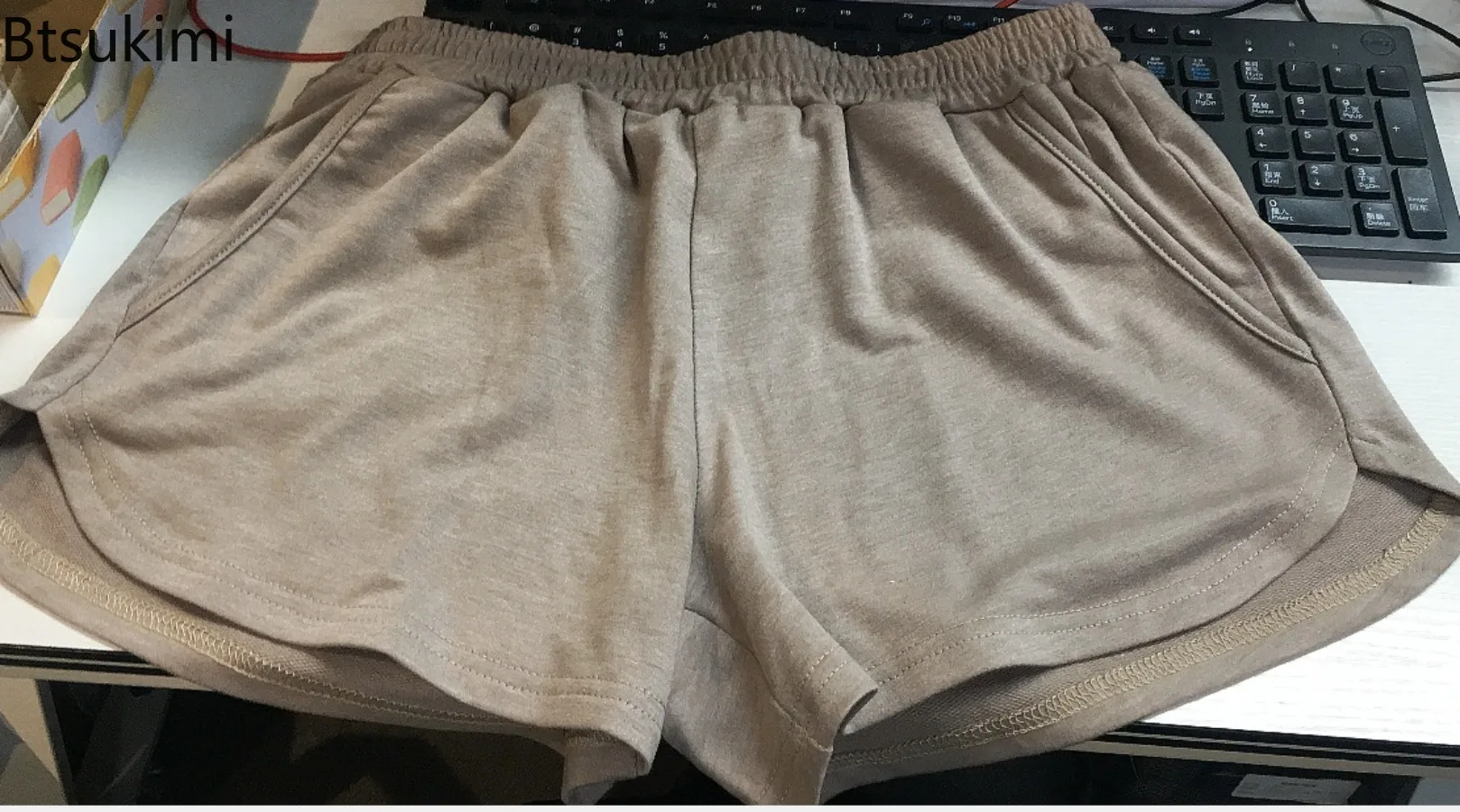 2025 Spring Summer New Casual Sexy Shorts Mens Fashion Solid Color High Waist Slim Fit Shorts Men Daily Fitness Sports Pants