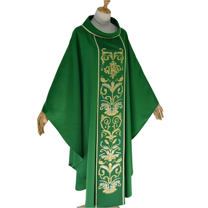 Chasuble Green White Red Purple Priest Uniform Catholic Clergy Robe Vestments Pastors Costume Christian Liturgical Churches