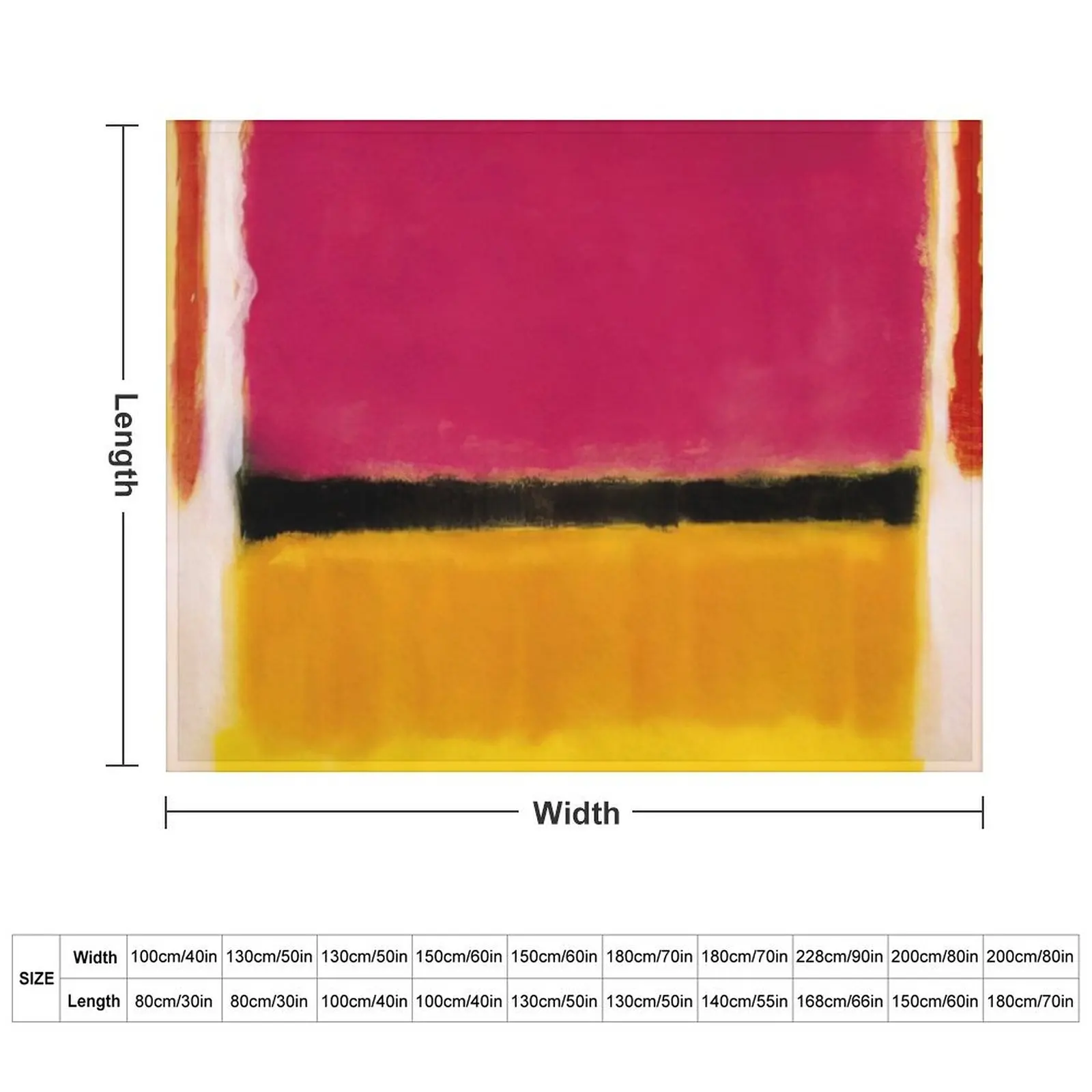 Mark Rothko - Violet, Black, Orange, Yellow on White and Red - 1949 Throw Blanket Thins Flannel Fabric Blankets