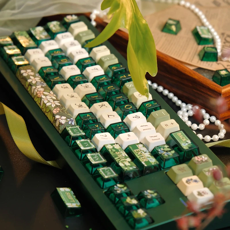 Spring Day Theme Keycaps Set Customized PC/PBT Sublimation FC Profile Keyboard Cap for Mechanical Keyboard Accessories