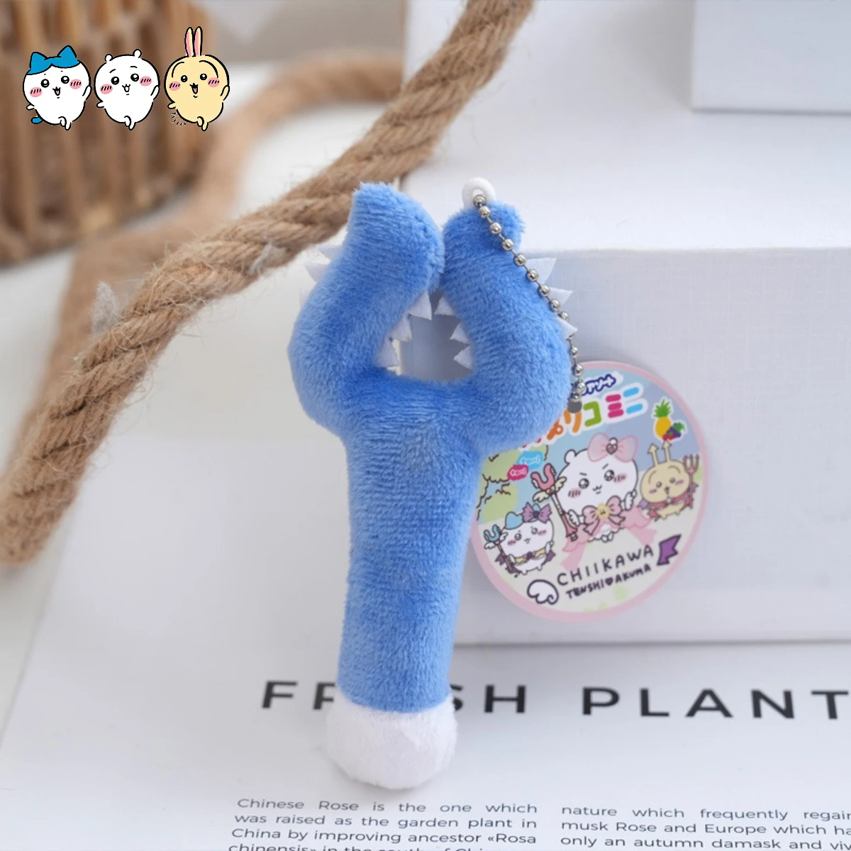 

Chiikawa plush battle stick plush keychain toy plush fork funny keychain battle stick