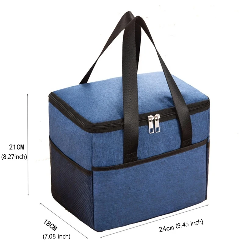 Borsa per il pranzo portatile impermeabile borsa per il ghiaccio cationica grande borsa per l\'isolamento termico borsa per il pranzo di grande