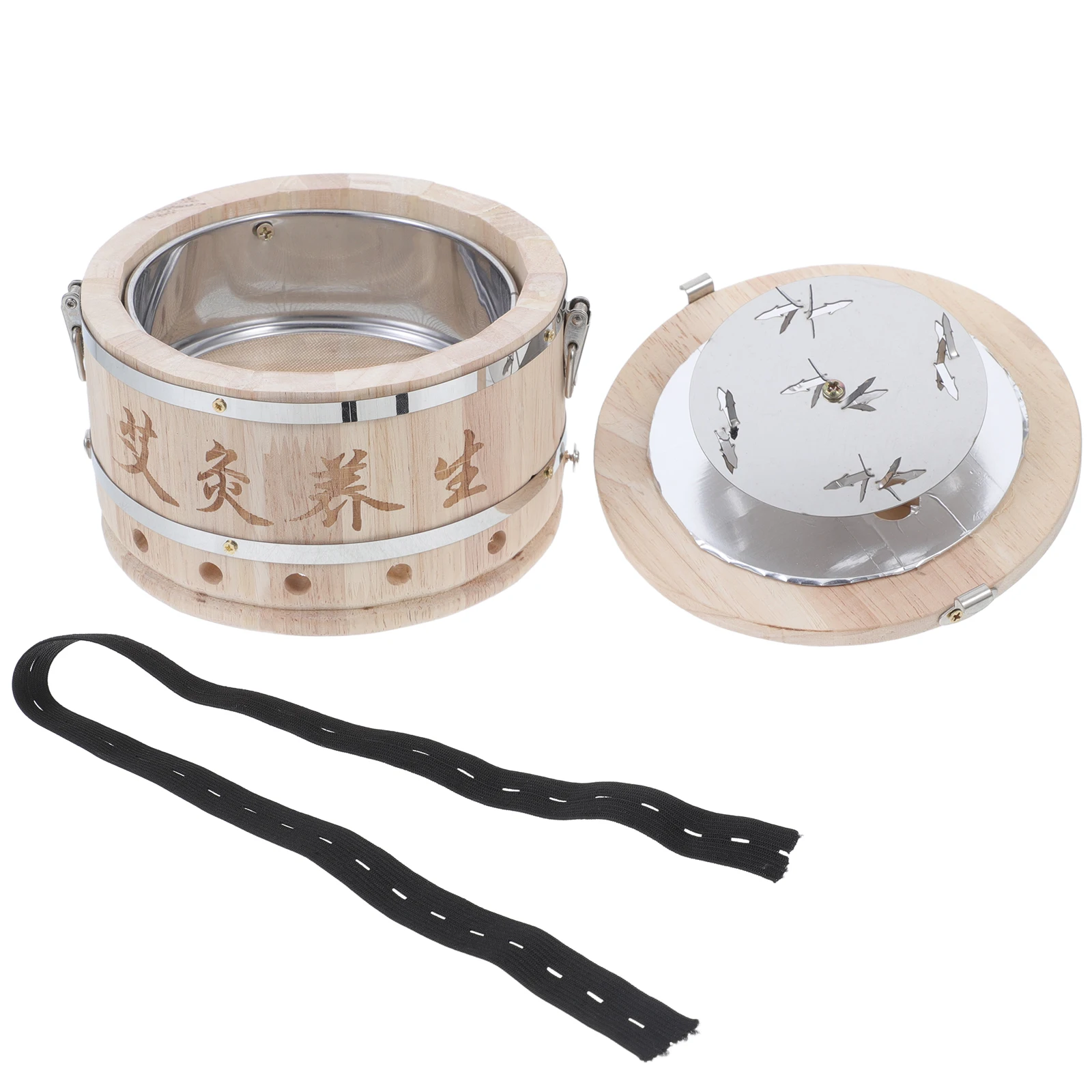 

Abdominal Moxibustion Box Premium Wooden Portable Moxibustion Burner For Home Use Anti-Scald Moxa Therapy Tool Body