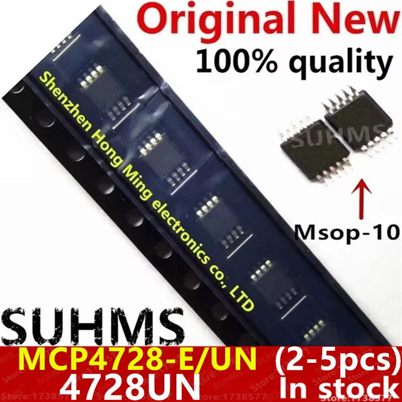 (2-5piece)100% New MCP4728-E/UN MCP4728-E MCP4728 MCP4728UN 4728UN msop-10