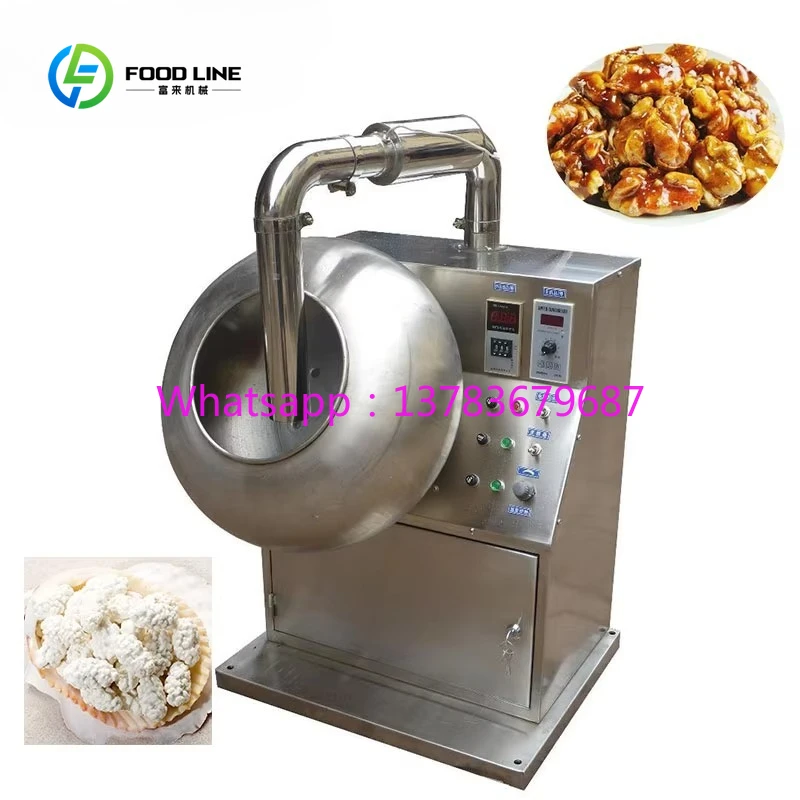 Customized Almond Nuts Sugar Coating Machine Chocolate Coating Pan Machine for Sale Sugar Coater