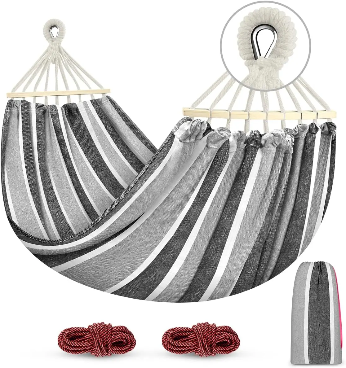 

Гамак MOSFiATA: Портативный походный гамак, обновленная модель, выдерживает до 250 кг, комфортный, из прочной ткани, с двумя балансировочными балками против опрокидывания и надежной конструкцией.