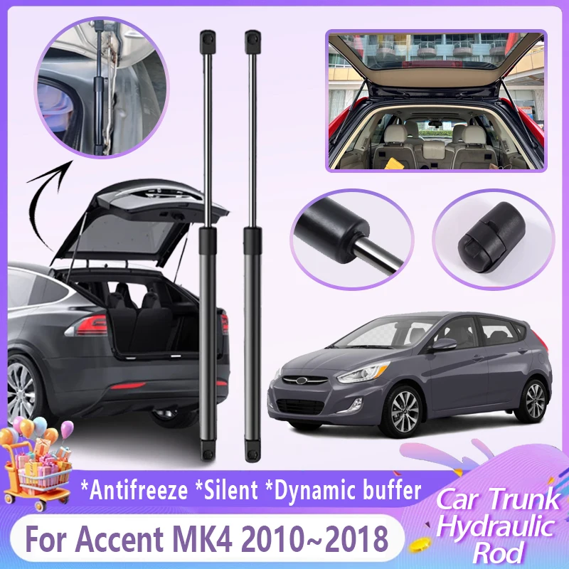 Varilla hidráulica para maletero de coche, accesorios de barra de choque para Hyundai Accent Hatchback 2010 ~ 2018 MK4 i25 Accent Verna, soporte para puerta trasera