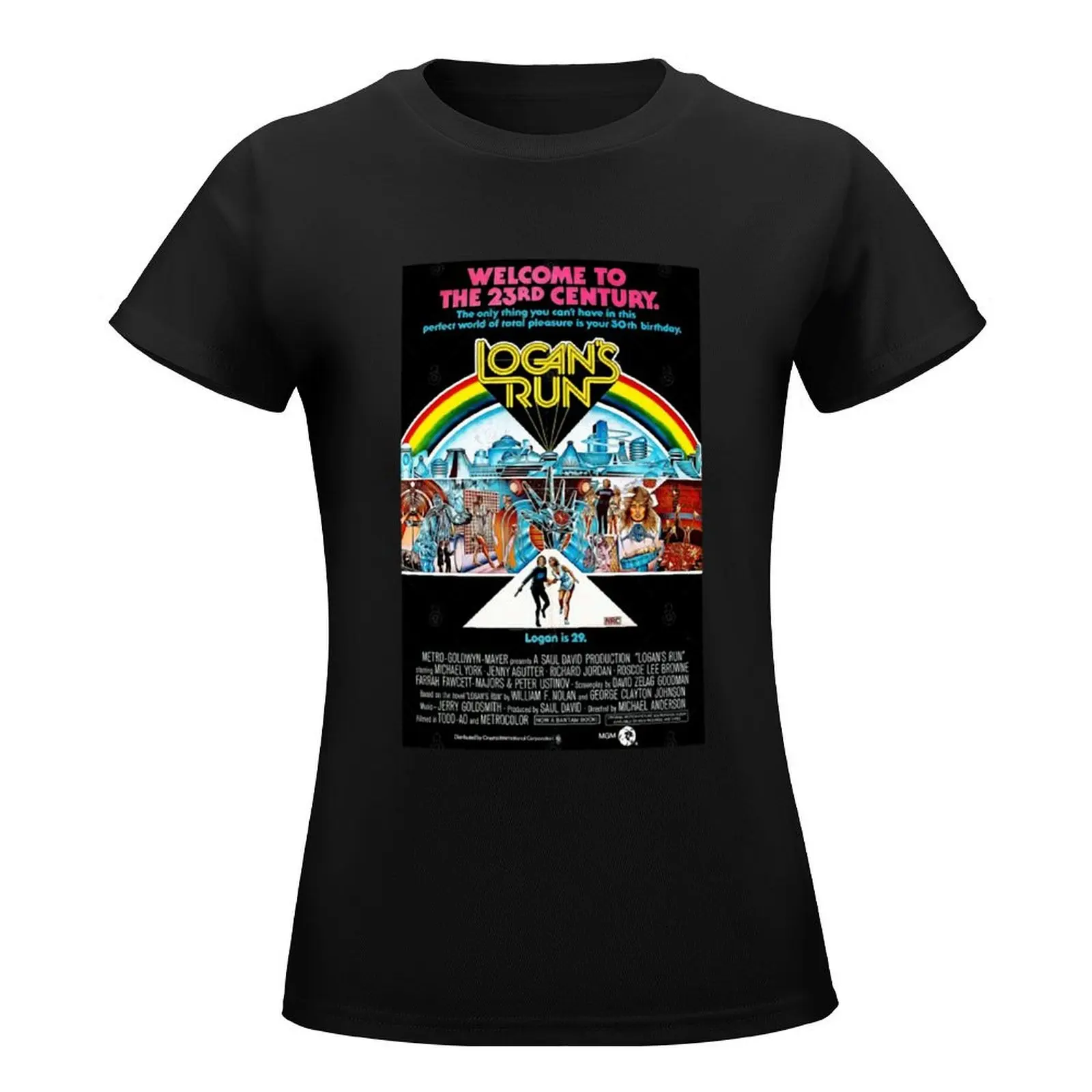 Logan's Run - Movie Poster of the 1976 American Science Fiction Action Film T-Shirt summer top customizeds t shirts for Womens