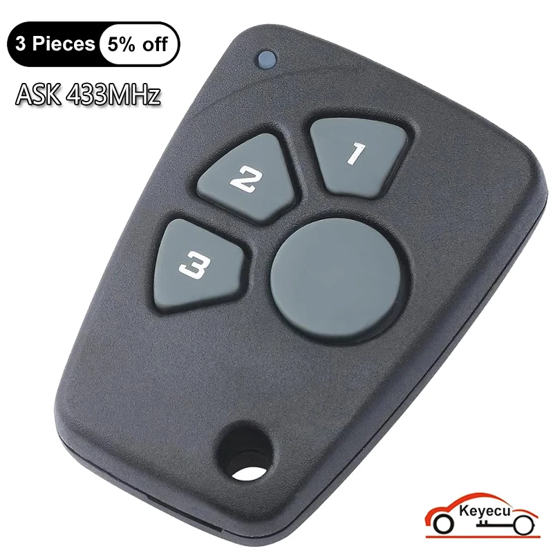 

KEYECU 4 Buttons 433MHz ASK for Chevrolet Cruze Spark Onix Silverado Volt Camaro Aveo Sonic Auto Remote Control Key Fob