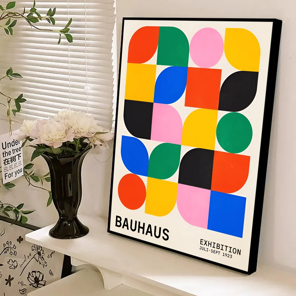 Bauhaus Print Good Quality Prints and Posters Waterproof Paper Sticker Coffee House Bar Posters Wall Stickers