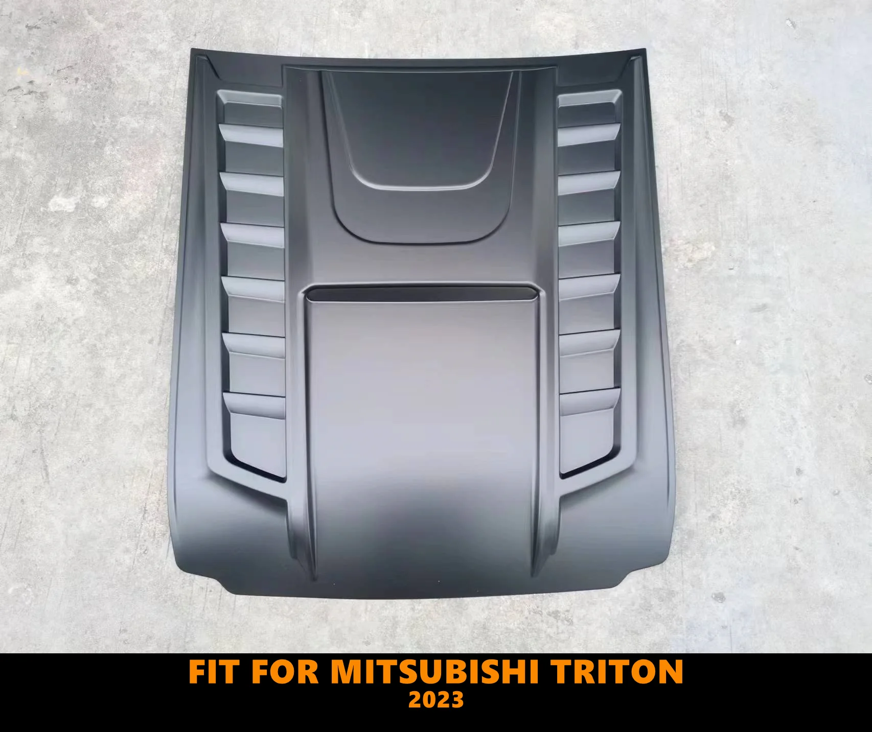 

ABS Black Bonnet Scoop Bonnet Hoot Front Car Cover Full Size Or Half Size Fit For Mitsubishi Triton 2023