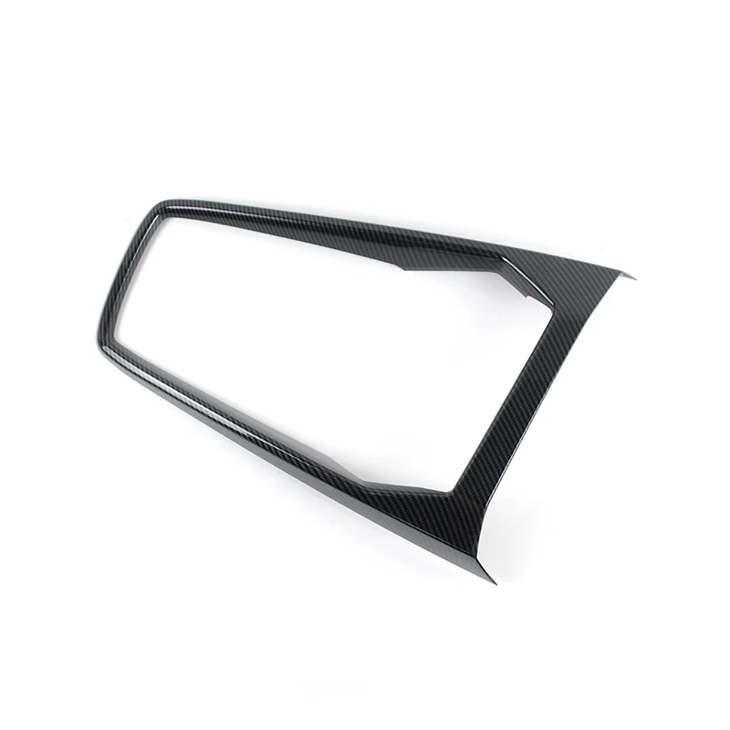 For Audi A3 8Y 2021-22 LHD Car Console Gear Shift Outline Frame Decoration Trim Carbon Fiber Color Sticker Interior Accessories