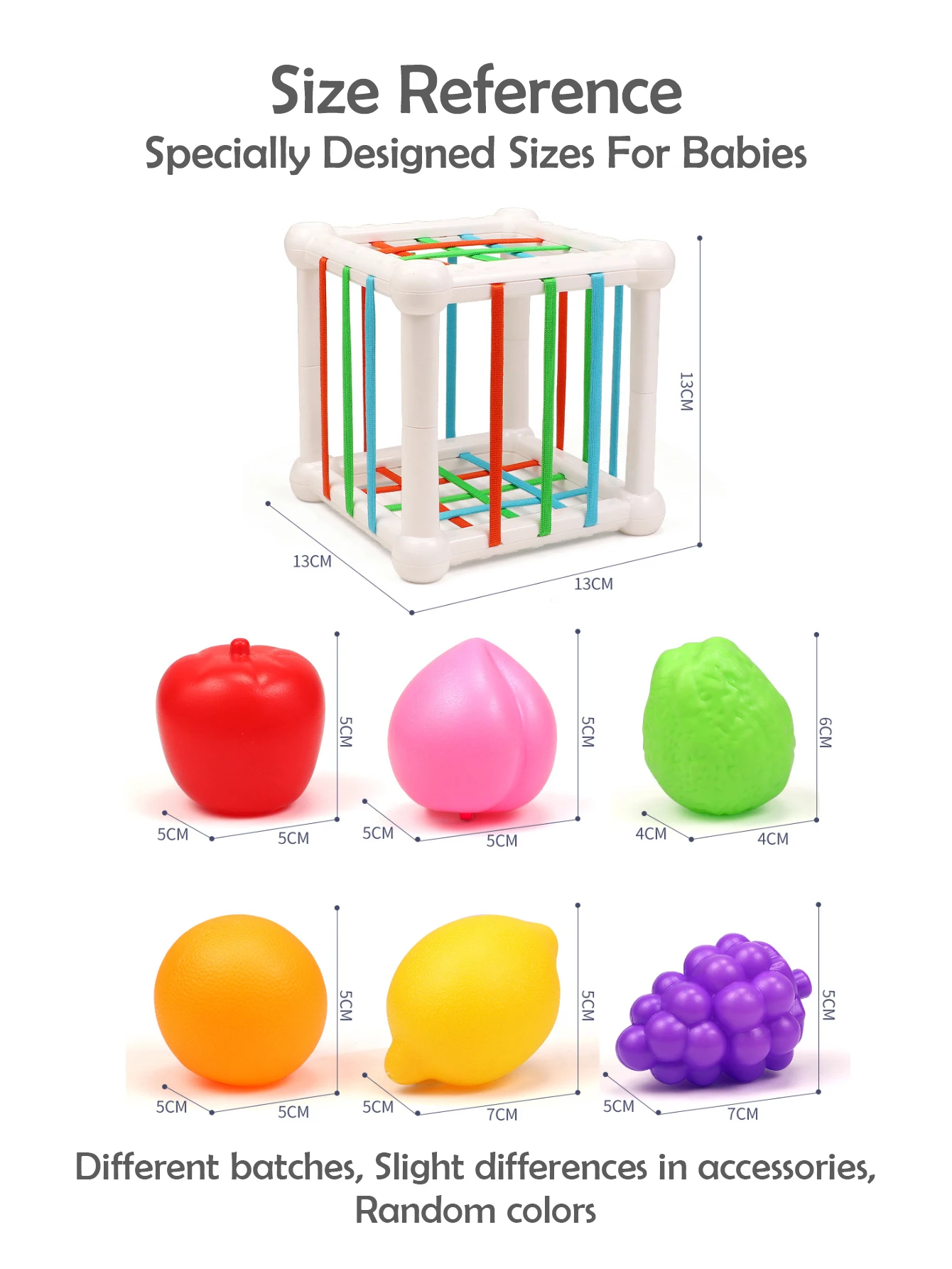 Montessori Rainbow Cube Sensory Shape Sorter Toy for Toddlers Baby Fine Motor Skills Training Educational Play Games Baby Toys