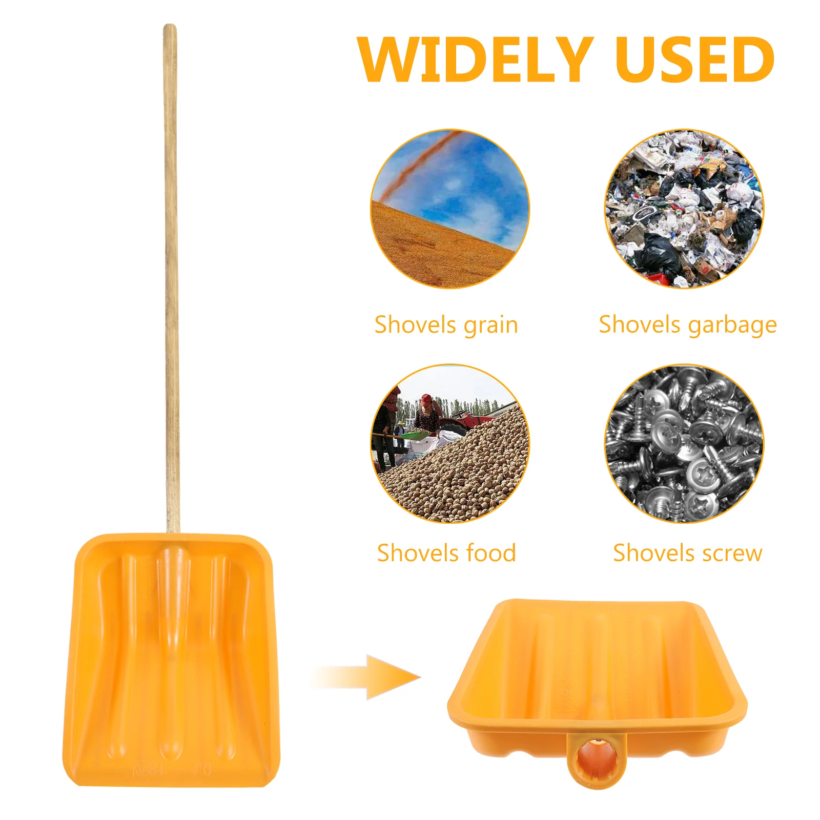 Ice Removal Sanitation Worker Cleaning Garbage Snow Grain Bagging Thickened Wooden Handle Extended Hardened Head