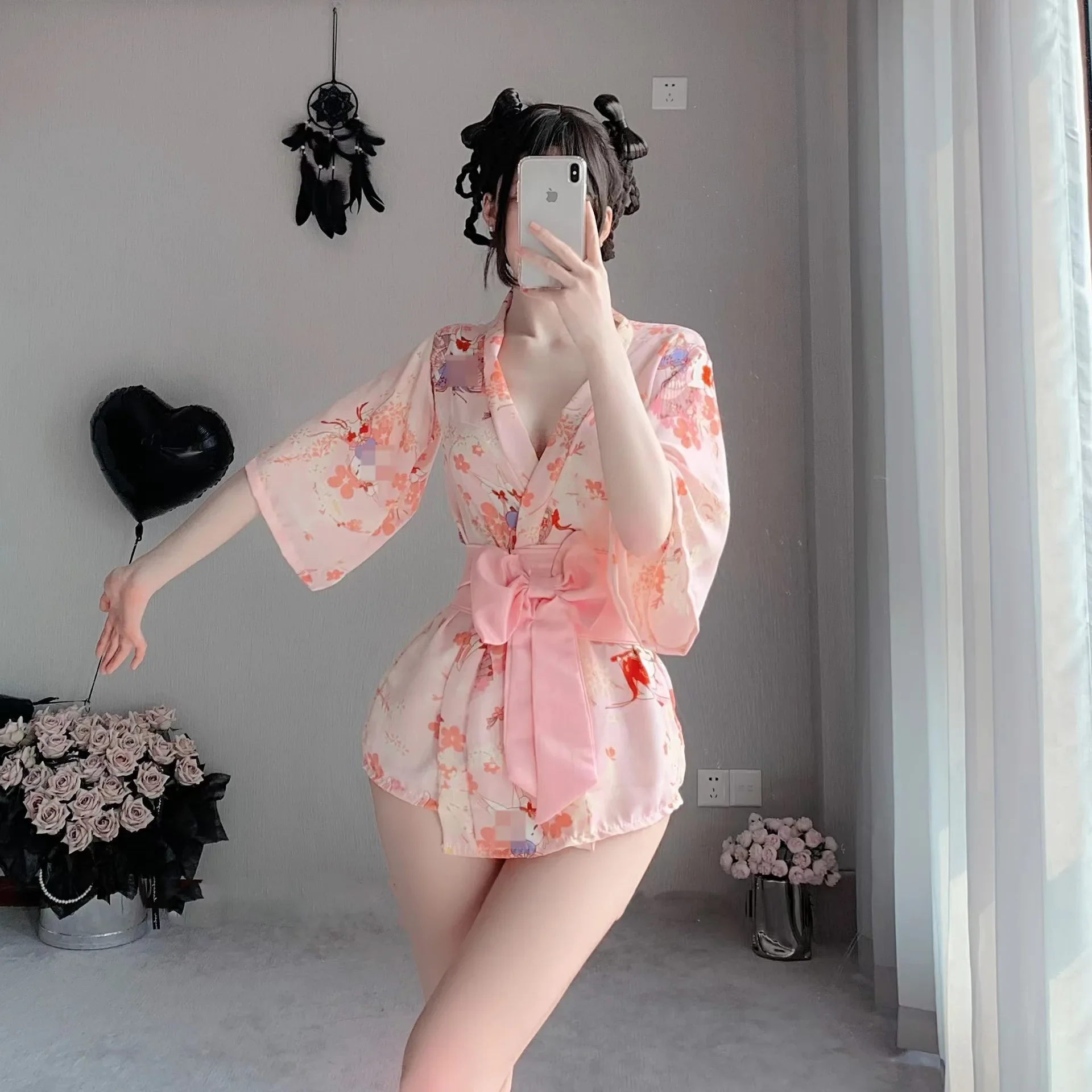 Sexy Kimonos for Women Japanese Exotic Lingerie Set Pajamas Anime Geisha Cosplay Temptation Outfit Sex Porno Role Play Uniform