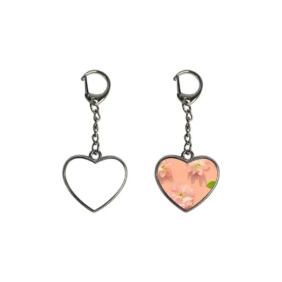 20 sets Sublimation Metal Aromatherapy Picture Frame Blank Keychain Fragrance Key Holder For Diy Memorial Craft Gifts