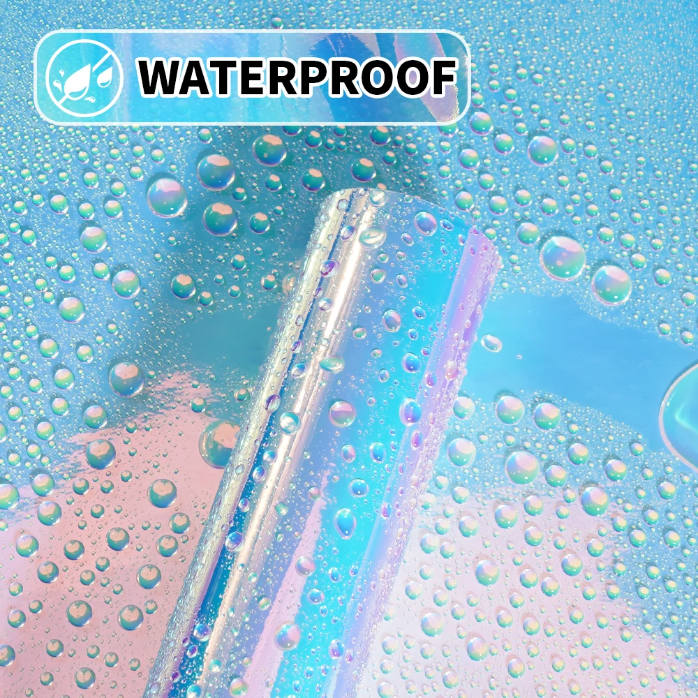 Car Sticker Rainbow White Pink Gradient Vinyl Wrap Body Color Change Film Waterproof Anti-scratch Air Release Car Accessories view 6