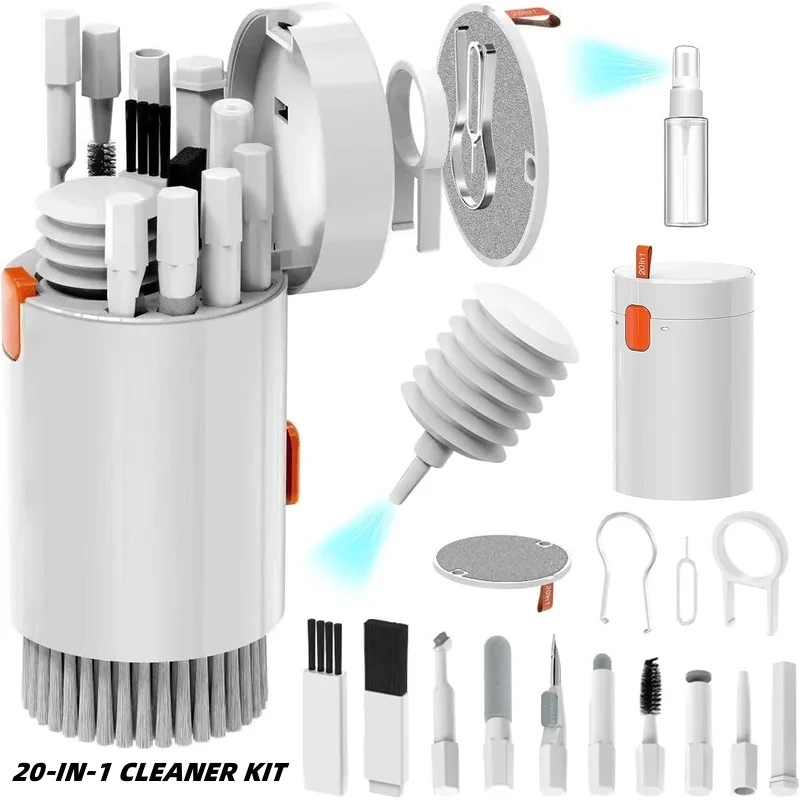 20 in 1 Keyboard Cleaning Brush Kit Earphone Cleaning Pen for Airpod 1 2 3 Cleaning Tool for Laptop/Computer/MacBook/iPad/Camera