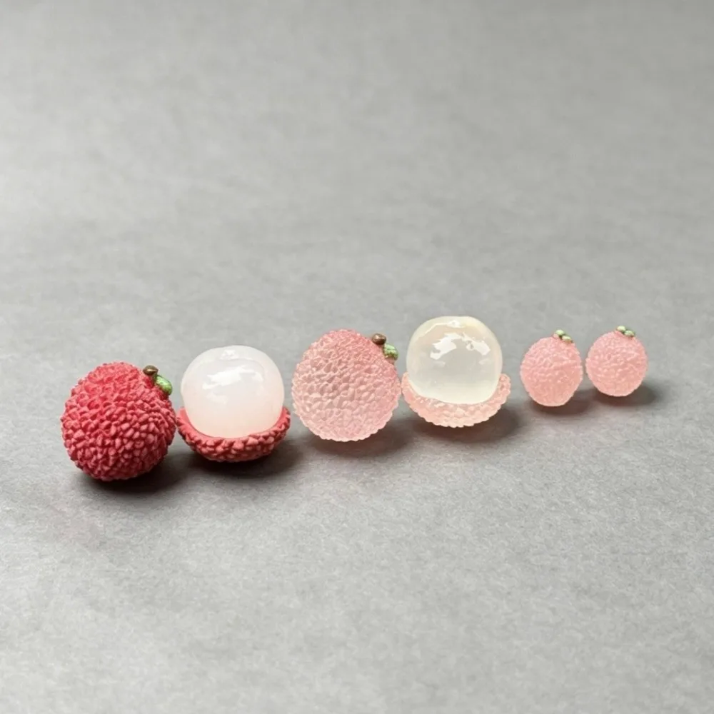 Realistic Car Ornaments Cartoon Design Lychee Shaped Center Console Ornaments Simulation Fruit Desktop Ornaments