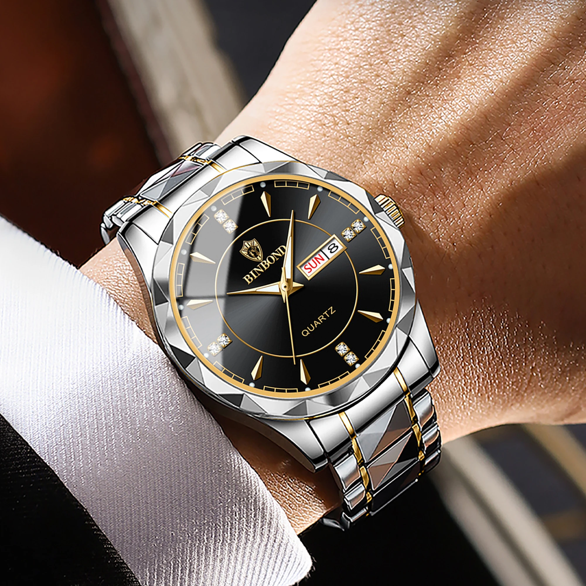 BINBOND Accurate Quartz Wristw - Men'S Accessories Display recension och pris
