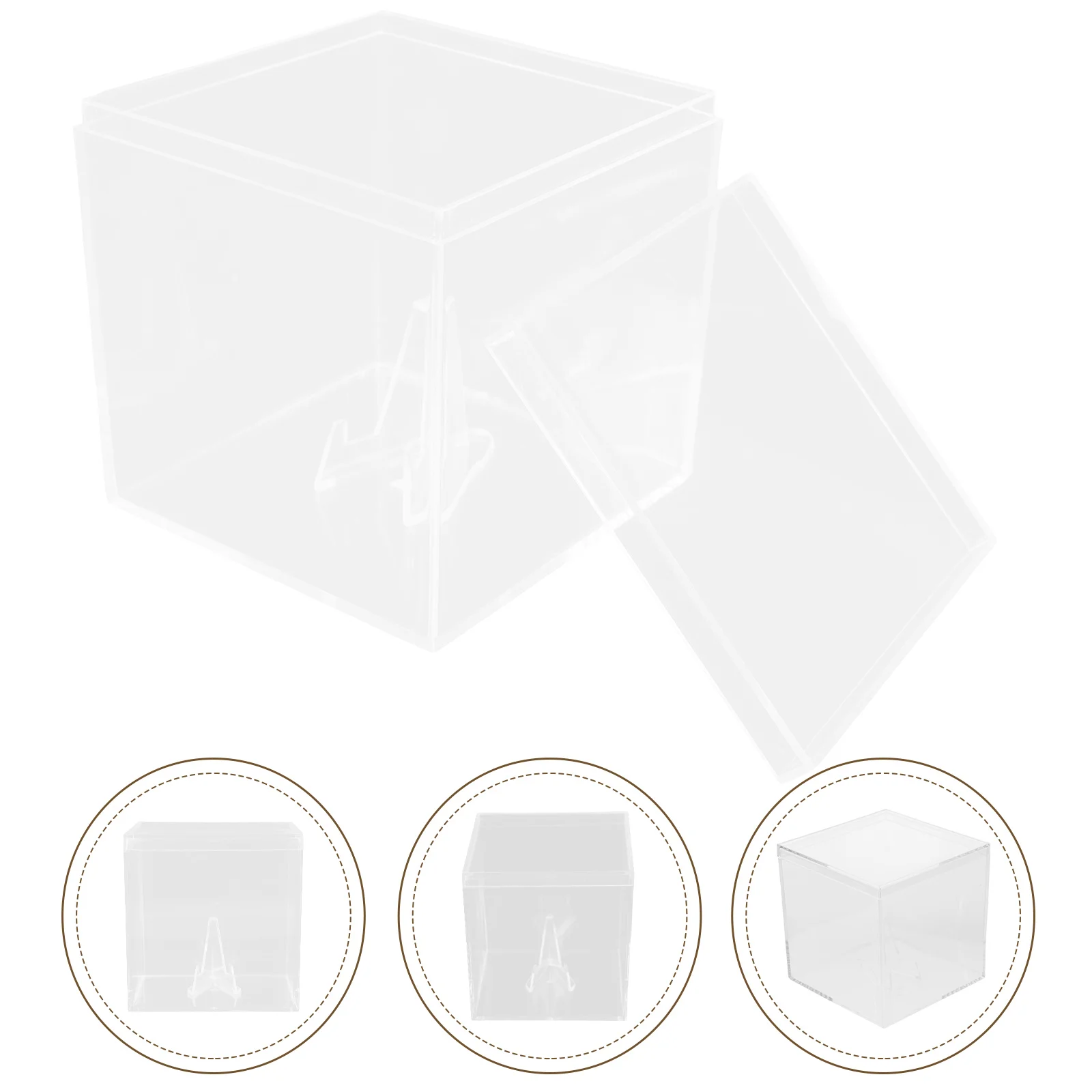 

Creative Display Jewelry Portable Household Storage Earrings Ring Box Compact Acrylic Gift Bangle Decorative Case Piano Ring Box