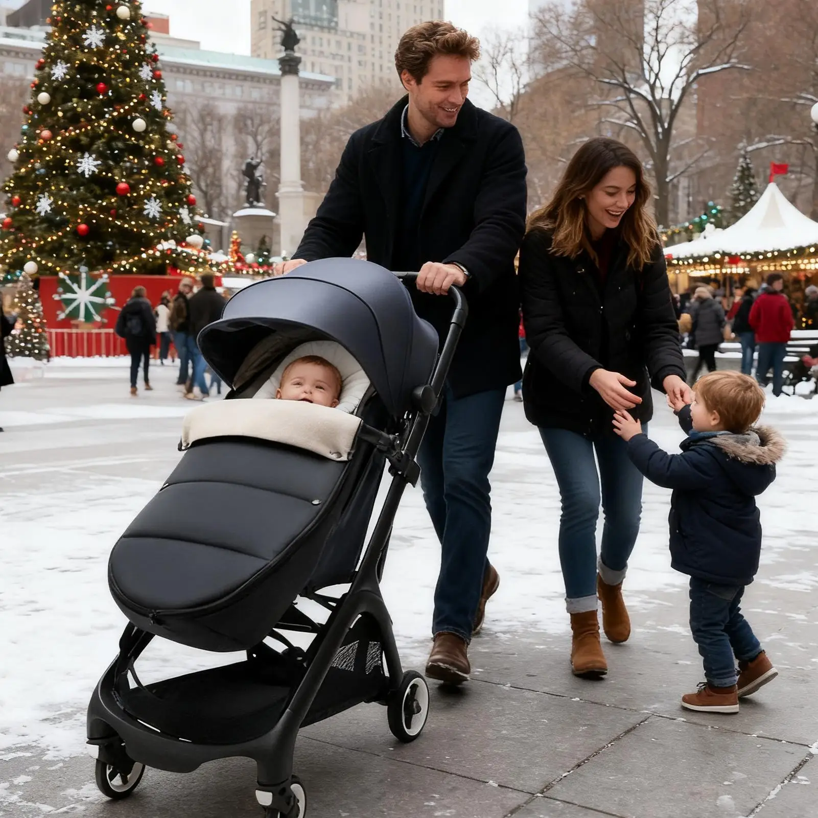Footmuff For Stroller Waterproof Windproof Adjustable Soft Winter Footmuff Cold Weather Stroller Bunting Bag For Outdoor