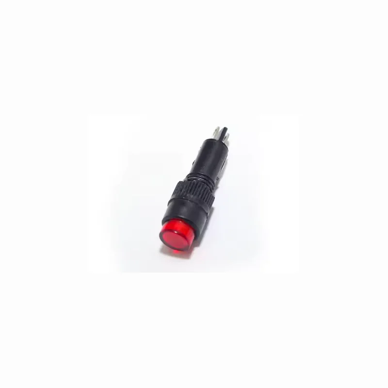 8mm Hole Mount LED Indicator Light - 12V Signal LED with Solder Pins for Electrical Applications