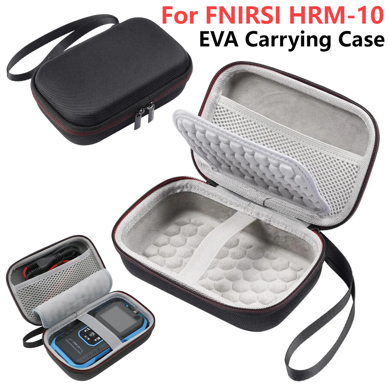 EVA Carrying Case for HRM-10 Voltage Internal Resistance Tester Compact Storage Bag Shockproof Scratch-Resistant Lightweight