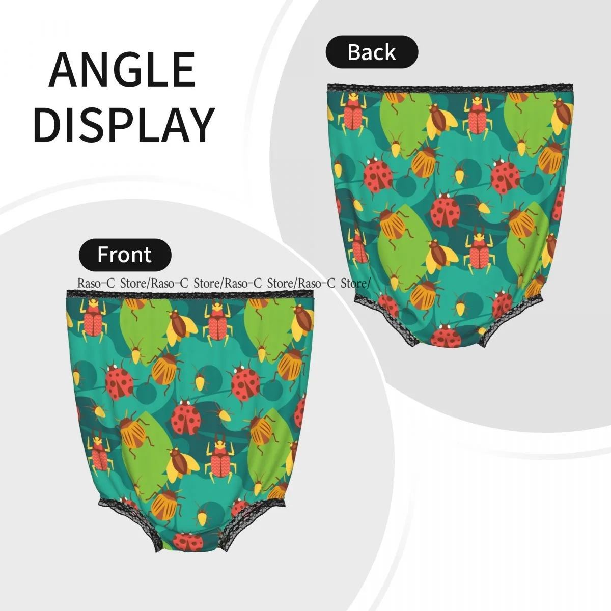 Party Funny Trick Granny Underwear Humorous Daily Wear Ladybug Panties