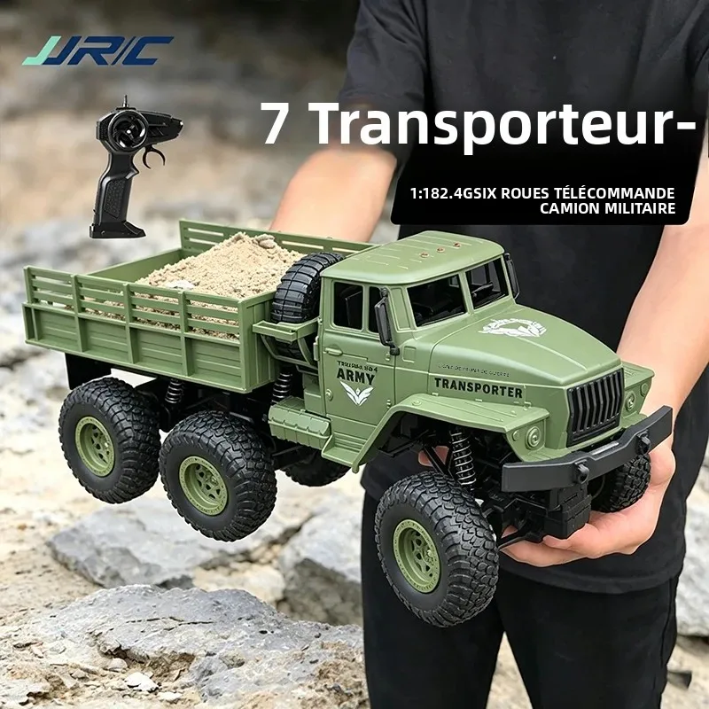 Voiture RC JJRC 1:18 tout-terrain 2.4G radiocommandée, véhicule militaire électrique 10 km/h, buggy RC, jouets pour enfants, garçons