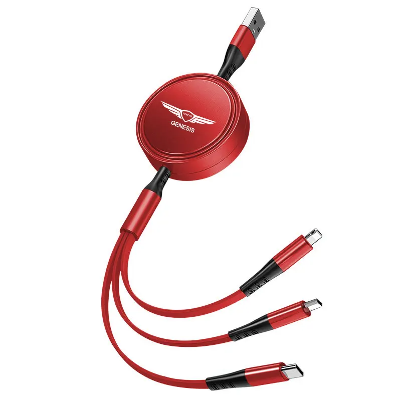 3-in-1 100W fast charger charging cable suitable for Genesis G80 GV70 GV80 GV60 G70 Essentia Neolun G90 GV90 X