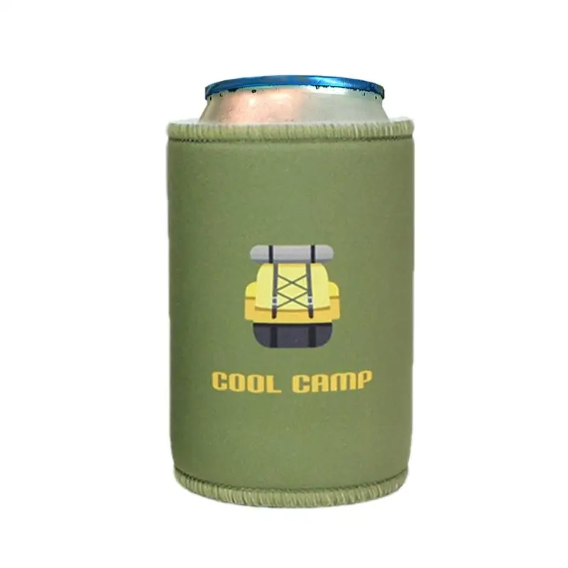 Camping Beverage Can Sleeves Cover Reusable Neoprene Insulated Can Cooler Sleeves Beer Bottle Covers